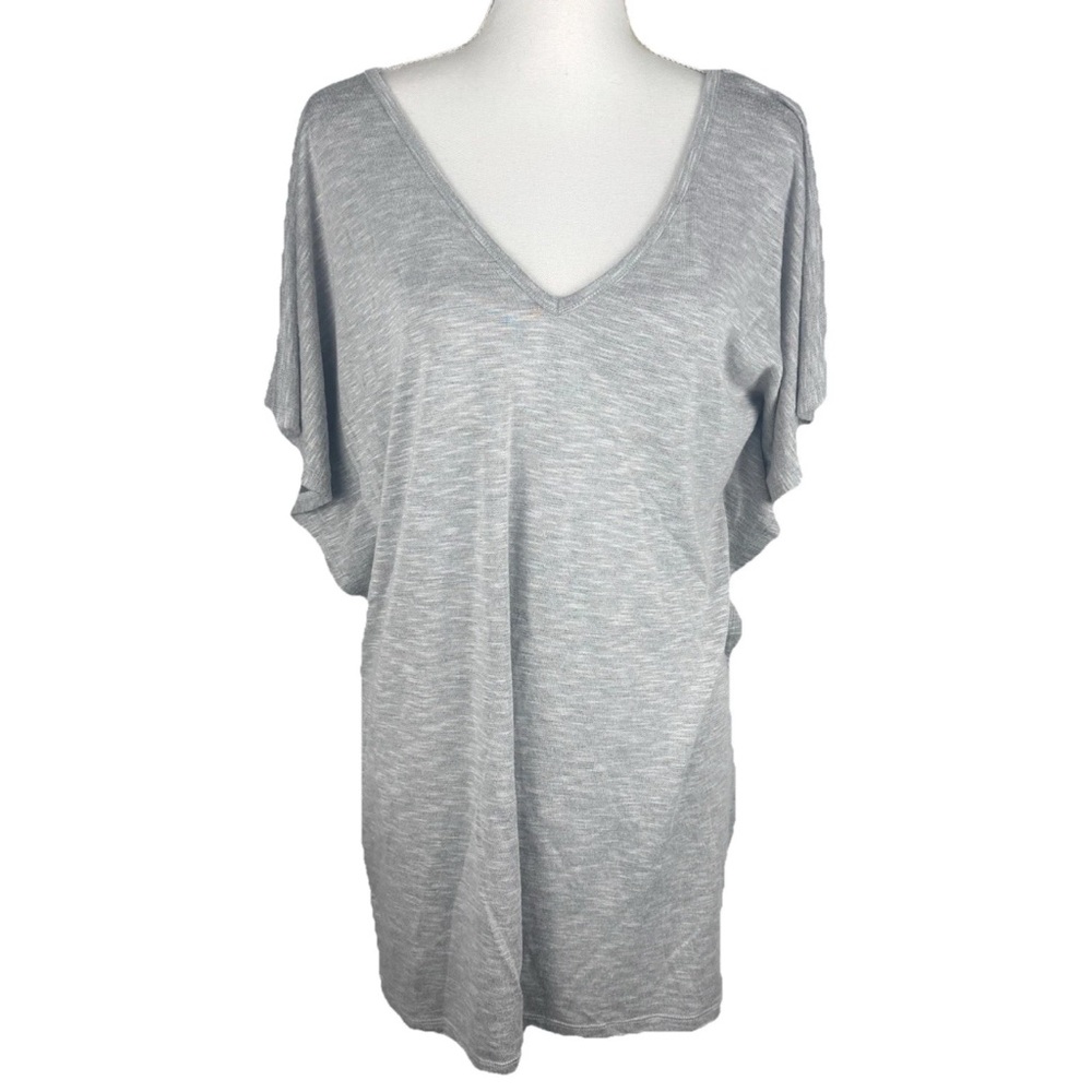 Dotti Women’s‎ Small Gray Tunic Top Dress Boho Minimal Clean Girl Winged Sleeves